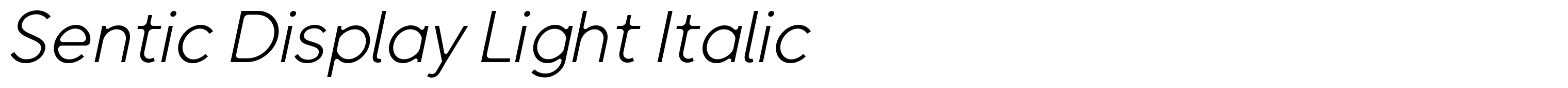 Sentic Display Light Italic